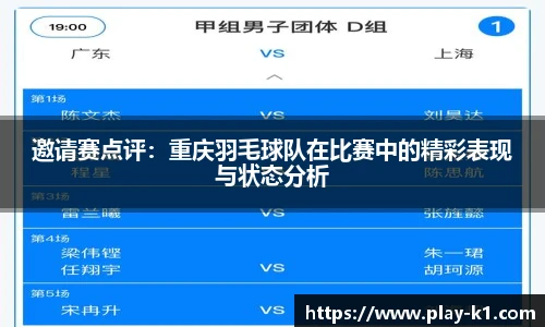 邀请赛点评：重庆羽毛球队在比赛中的精彩表现与状态分析